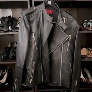 HUGO BOSS Black Leather Jacket